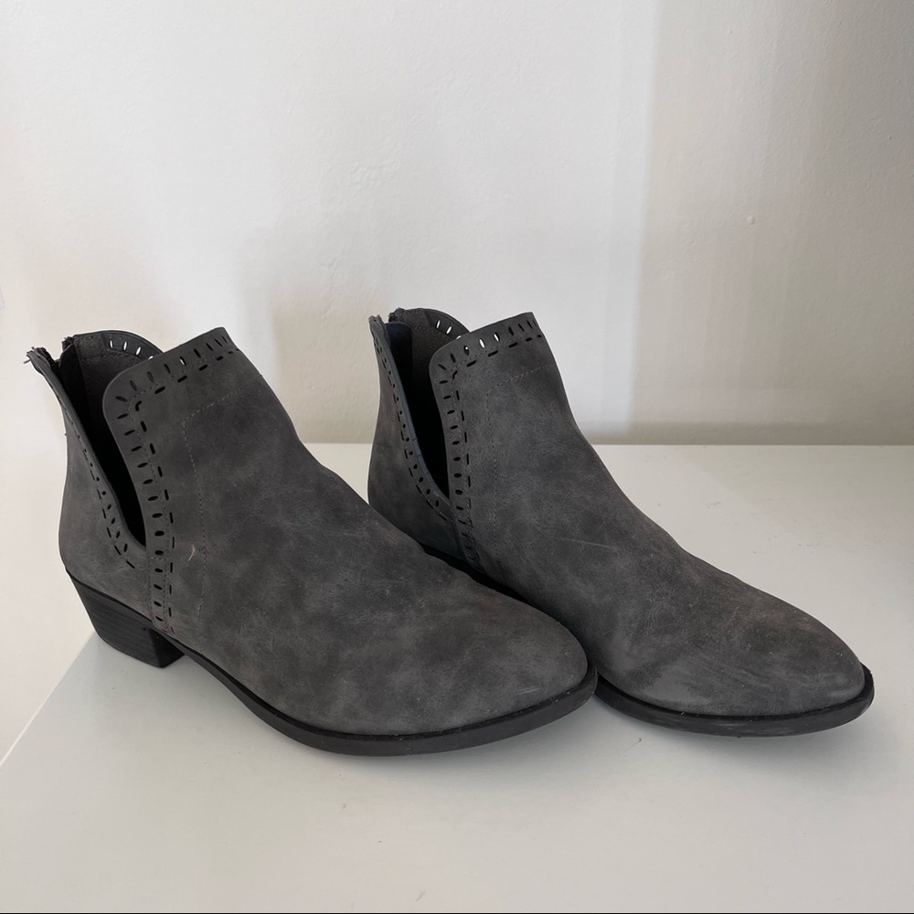 Grey ankle booties size 7.5